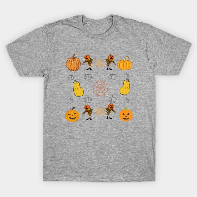 Pumpkin Head, Mug, Pin, Tote T-Shirt by DeniseMorgan